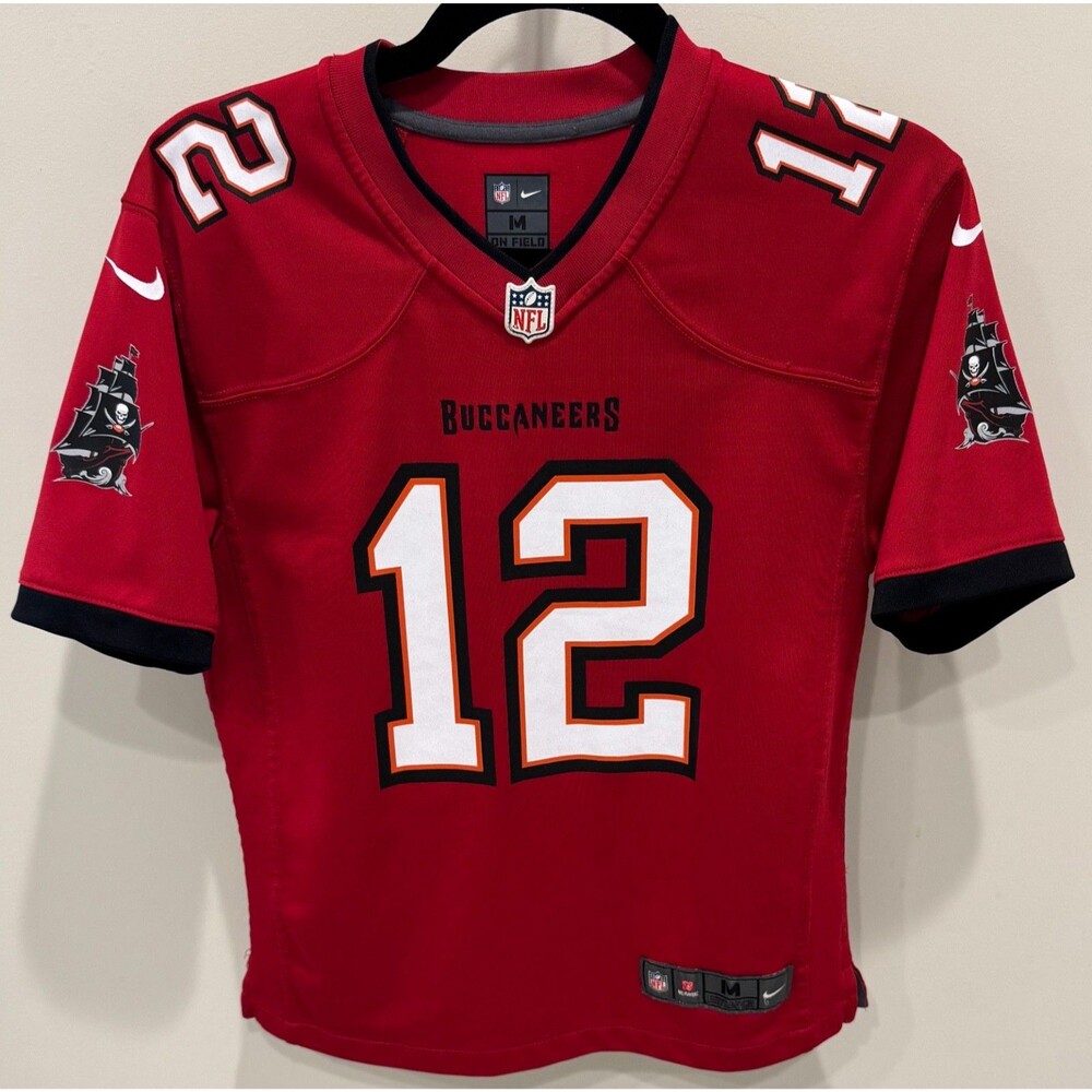 Tom Brady Tampa Bay Buccaneers #12 Nike On Field Football Jersey Youth Medium